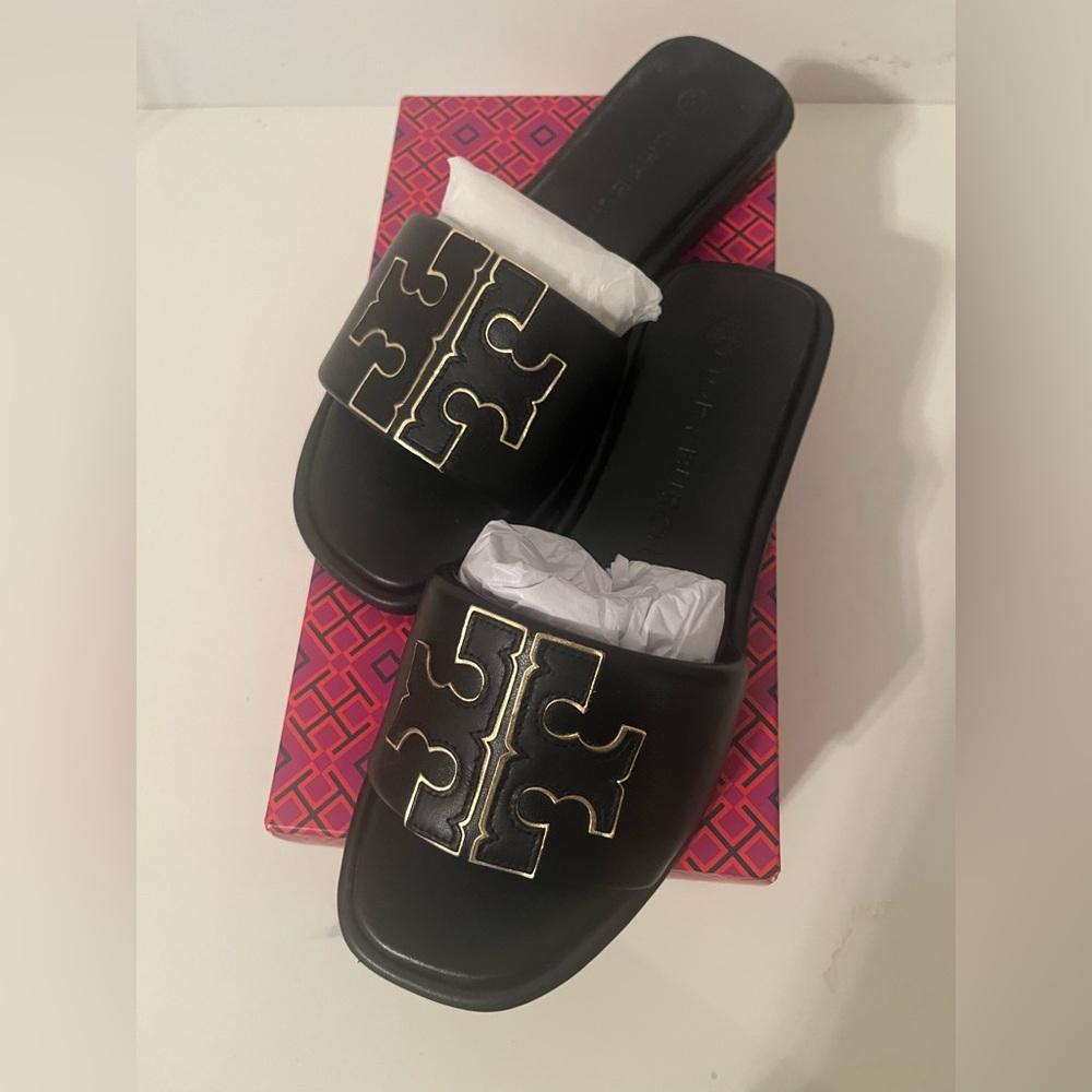 Tory Burch Black Slide Sandals